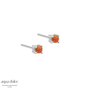 MINI KAYA ORANGE EARSTUD | SILVER