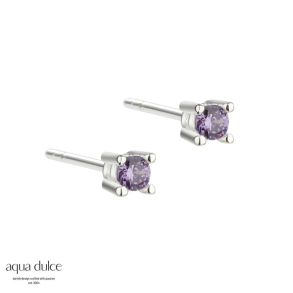 MINI KAYA PURPLE EARSTUD | SILVER