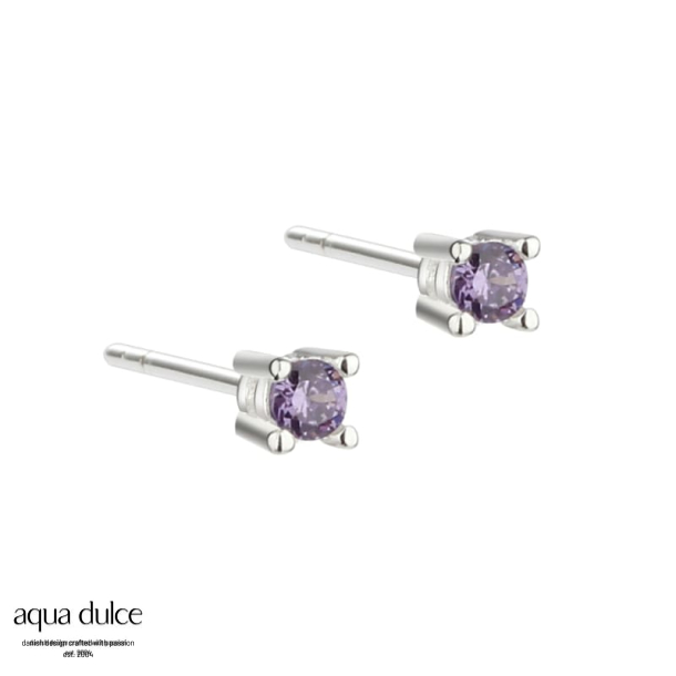 MINI KAYA PURPLE EARSTUD | SILVER