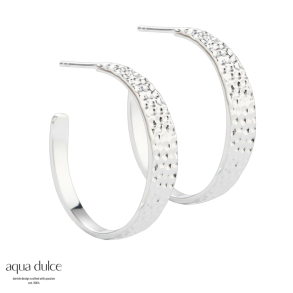 BIG RUFFLE HOOP 30 MM | SILVER