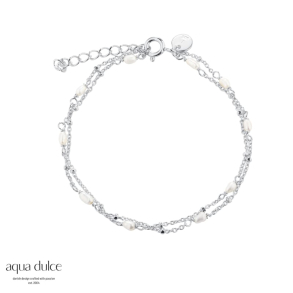 RICE DOT DOUBLE BRACELET  | SILVER