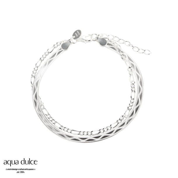 *SNAKE & FIGARO BRACELET | SILVER