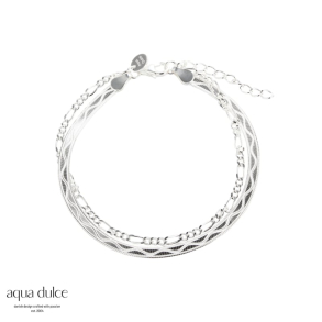 SNAKE & FIGARO BRACELET | SILVER