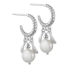 *PEARLY PENNY HOOPS | SILVER