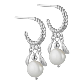 *PEARLY PENNY HOOPS | SILVER