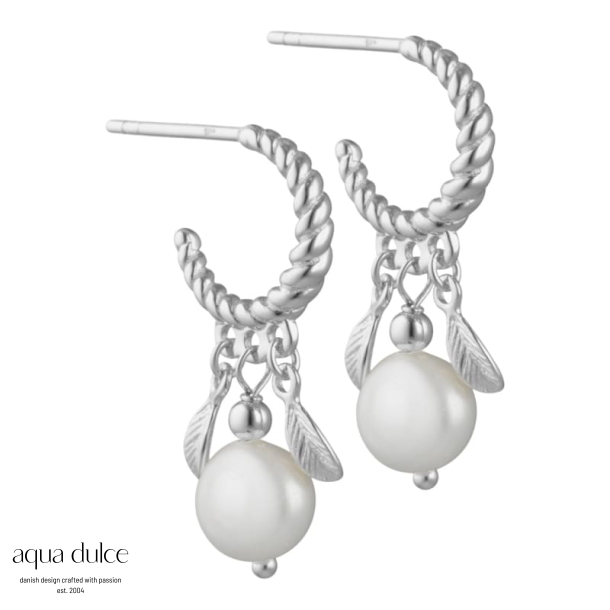 *PEARLY PENNY HOOPS | SILVER