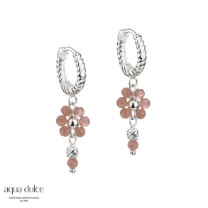 DAISY ROSE HOOP 12 MM.  | SILVER