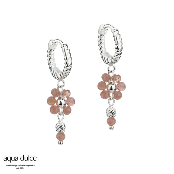 DAISY ROSE HOOP 12 MM.  | SILVER