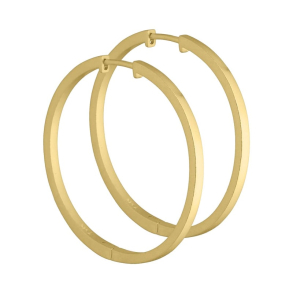 Melissa - 35 mm. creoler i sandblst forgyldt sterling slv med click ls.