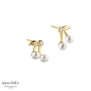 CHERRY PEARL EARSTUD | GOLDEN