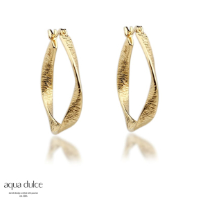 TWISTED LINES HOOP | GOLDEN