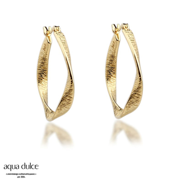 TWISTED LINES HOOP | GOLDEN