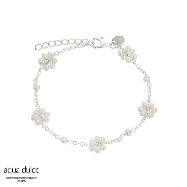 *DAISY PEARL BRACELET | SILVER