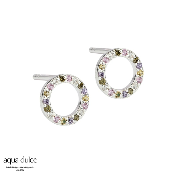 PASTEL CIRCLE EARSTUD | SILVER