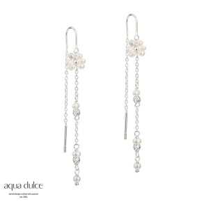 DAISY PEARL EARTHREAD | SILVER