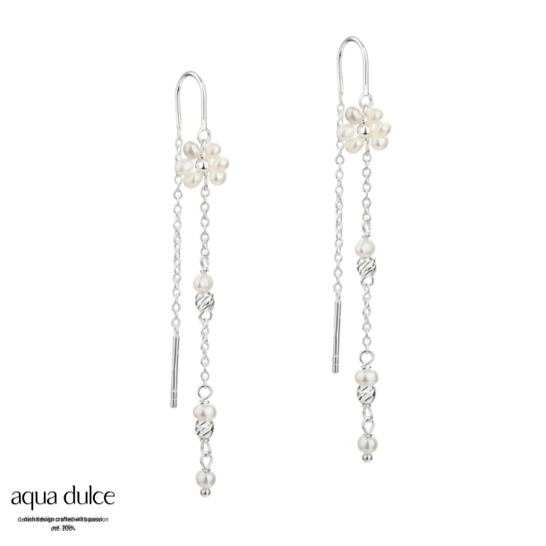 DAISY PEARL EARTHREAD | SILVER