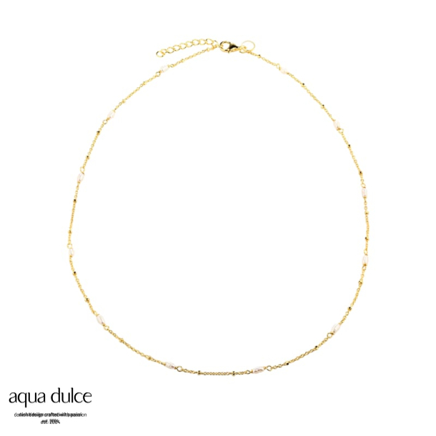 RICE DOTS NECKLACE | GOLDEN