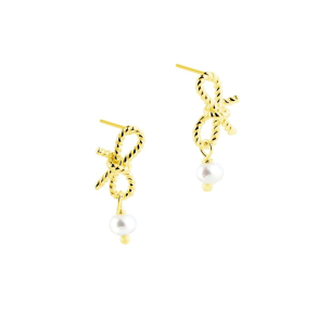 ROPE BOW PEARLS | GOLDEN