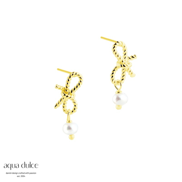 ROPE BOW PEARLS | GOLDEN