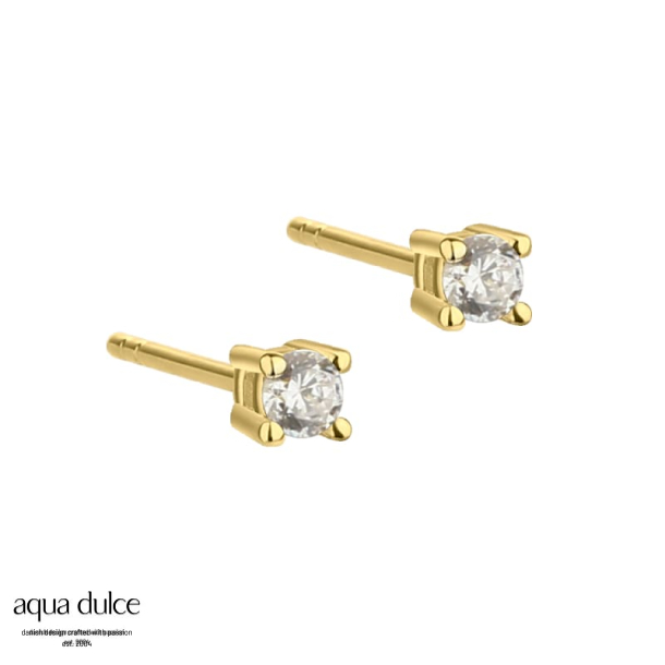 MINI KAYA WHITE EARSTUD | GOLDEN