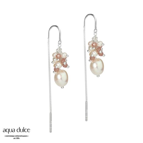 *PEBBLE ROSE EARTHREAD | SILVER