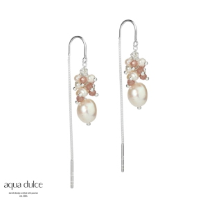 PEBBLE ROSE EARTHREAD | SILVER