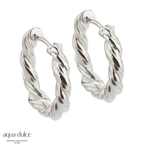 *CURLY HOOP MEDIUM | SILVER