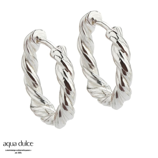 CURLY HOOP MEDIUM | SILVER