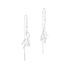 HANGING BOW EARTHREAD | SILVER