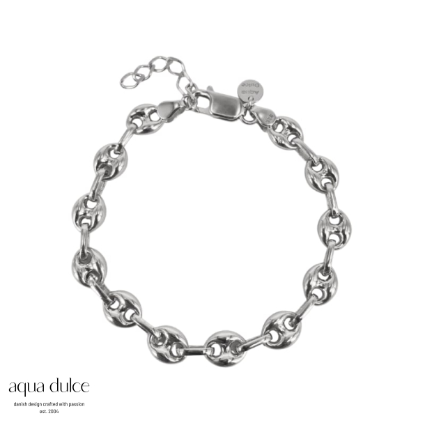 BIG COFFEY BRACELET | SILVER