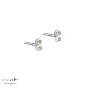 *TINY CLEAR EARSTUD | SILVER