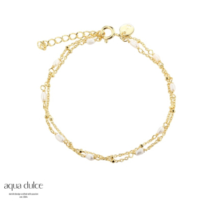RICE DOT DOUBLE BRACELET | GOLDEN