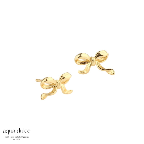 CURVE BOW EARSTUD  | GOLDEN