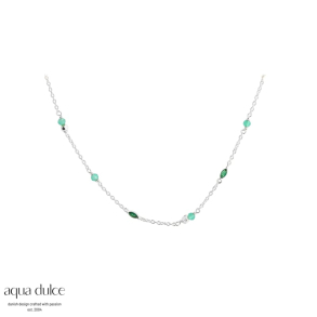 GREEN GARDEN NECKLACE | SILVER