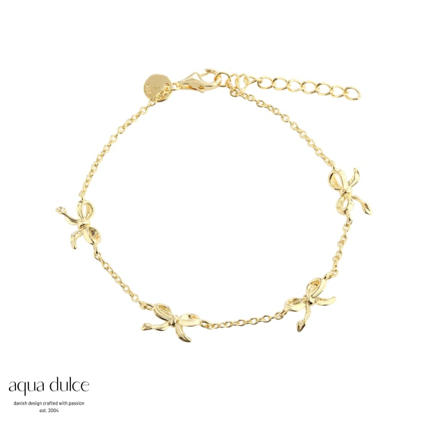 *CURVE BOW BRACELET | GOLDEN