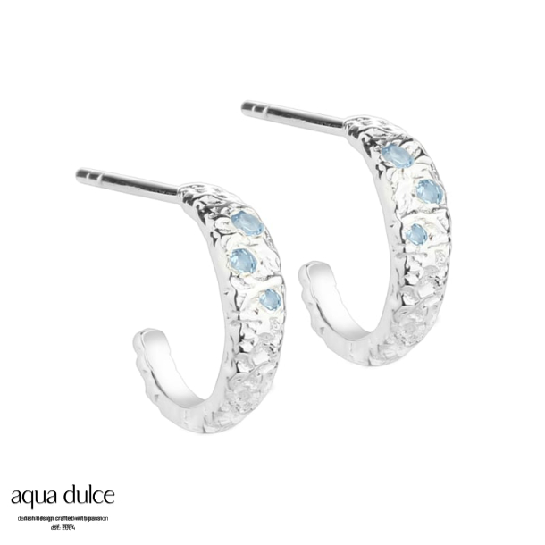 MESS HOOP BLUE SMALL | SILVER