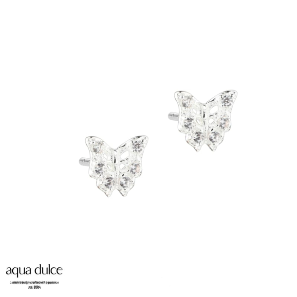 TINY BUTTERFLY EARSTUD | SILVER