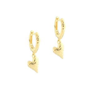 LOVE ME HOOP WITH HEART | GOLDEN