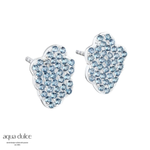 SKY,  restikker i sterling slv med sky med lysebl zirkonia.