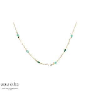 GREEN GARDEN NECKLACE | GOLDEN