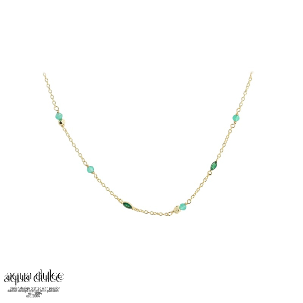 GREEN GARDEN NECKLACE | GOLDEN