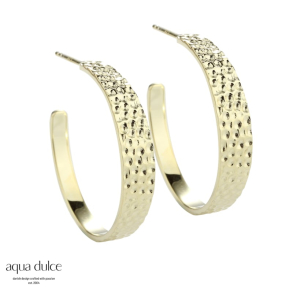 BIG RUFFLE HOOP 30 MM | GOLDEN