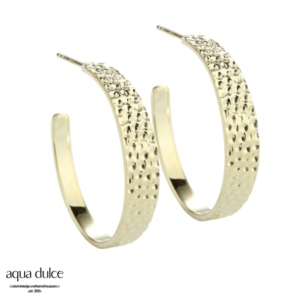 BIG RUFFLE HOOP 30 MM | GOLDEN