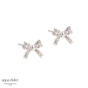 ROSE DARLING BOW EARSTUD | SILVER