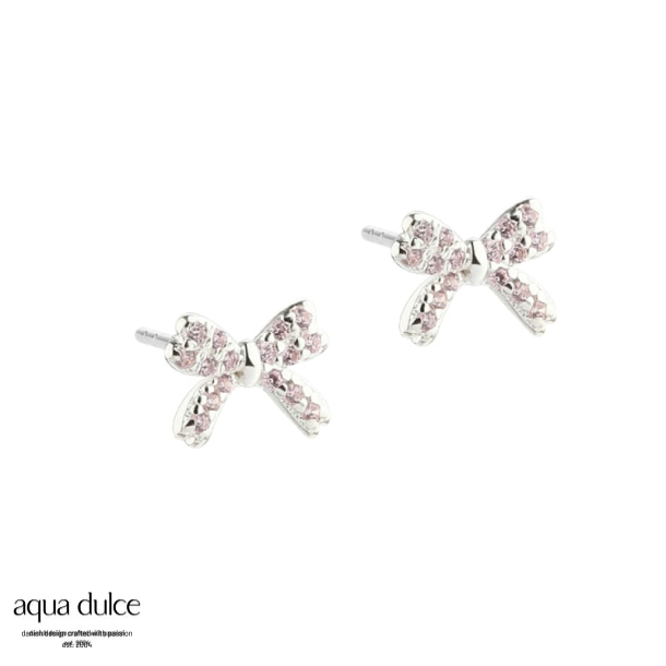 ROSE DARLING BOW EARSTUD | SILVER