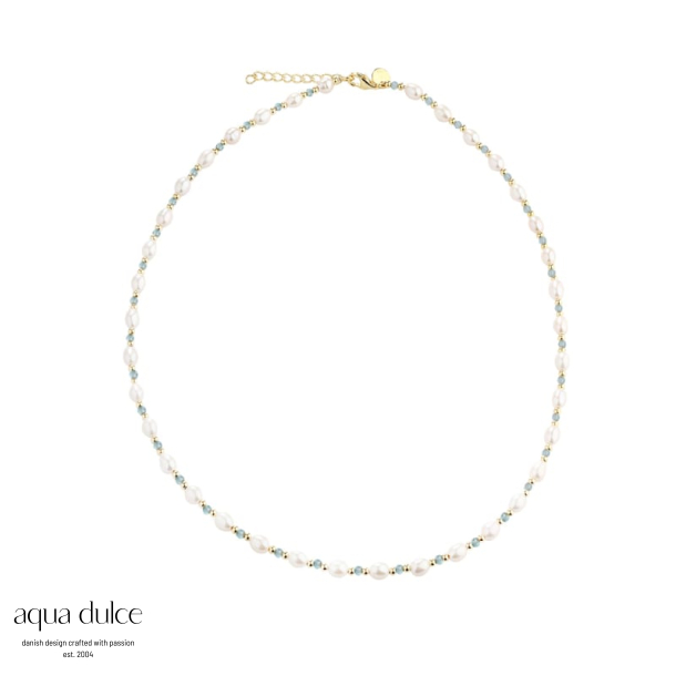 COAST BLUE NECKLACE | GOLDEN