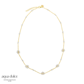 DAISY PEARL NECKLACE | GOLDEN