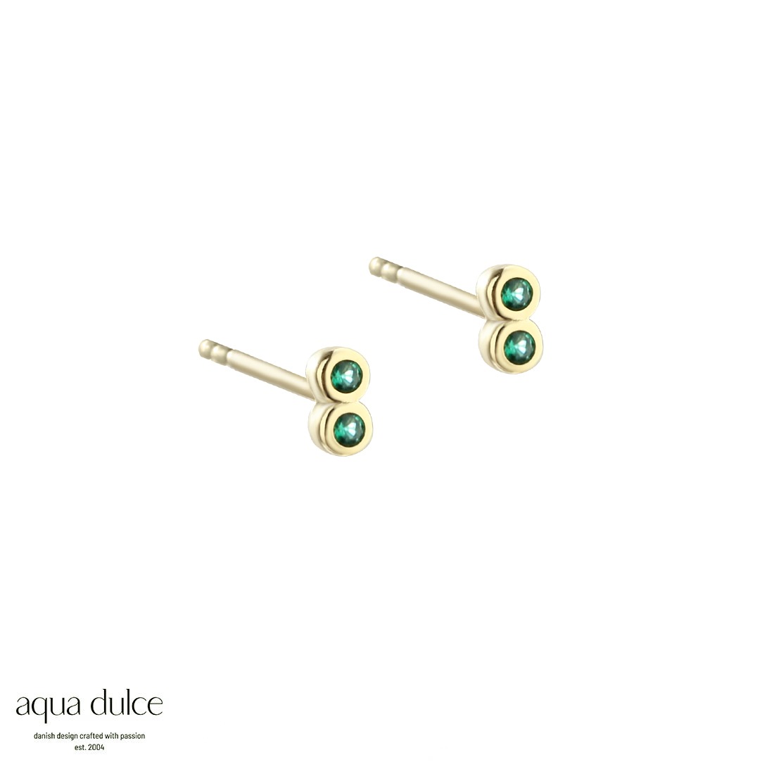 *TINY GREEN EARSTUD | GOLDEN