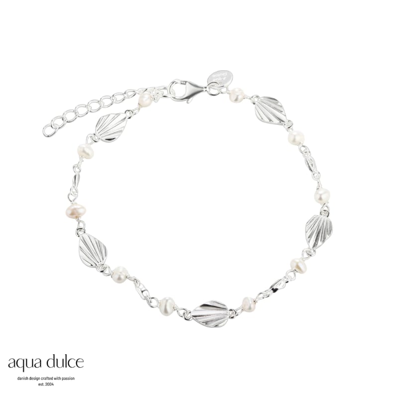 *FAN PEARL BRACELET | SILVER