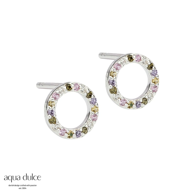PASTEL CIRCLE EARSTUD | SILVER